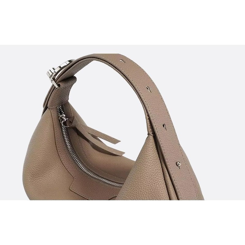 Half moon leather bag