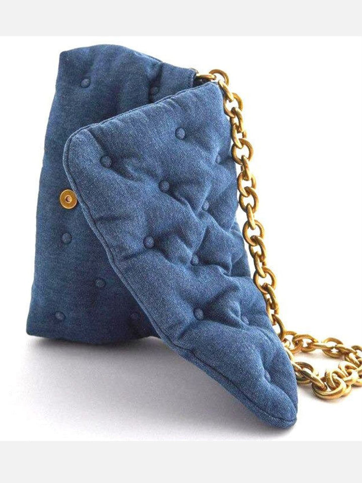 Quilted denim bag