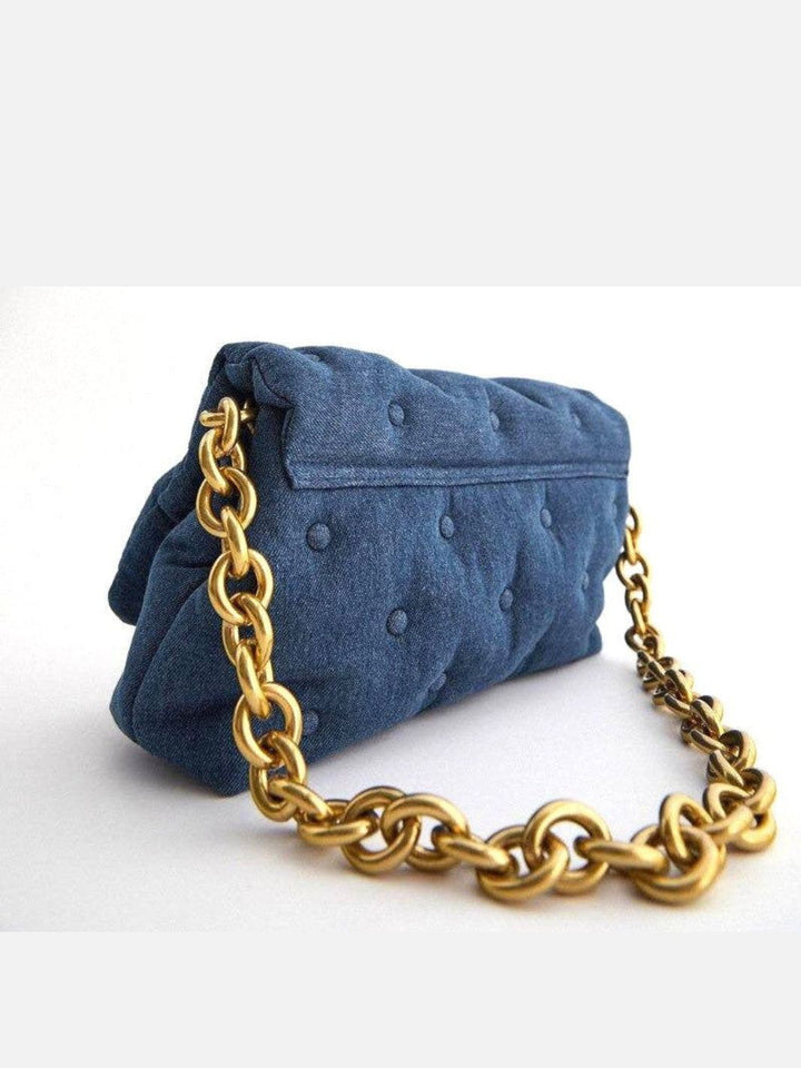 Quilted denim bag