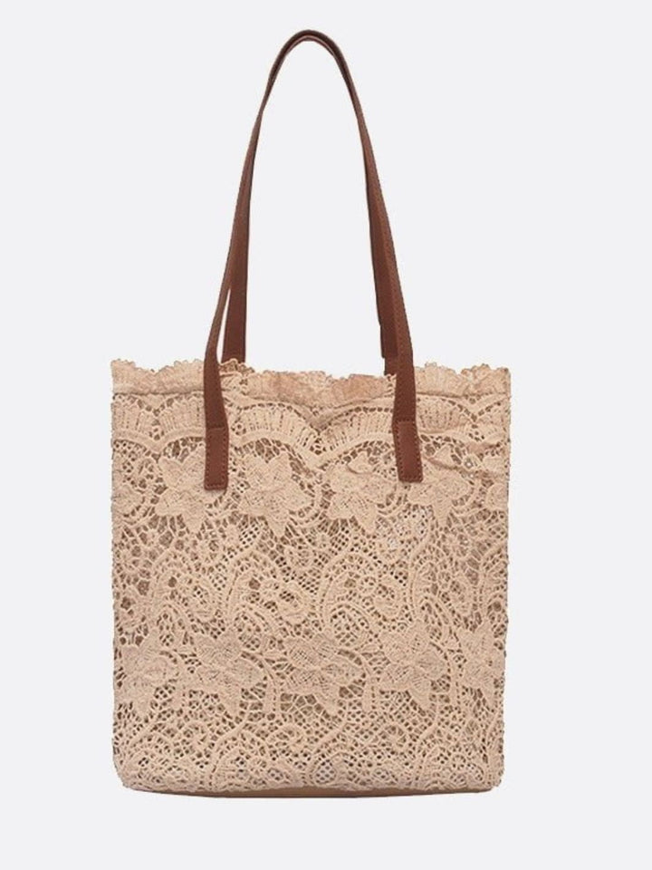 Sac dentelle beige