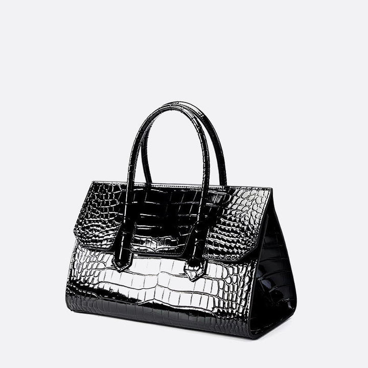 sac noir effet croco