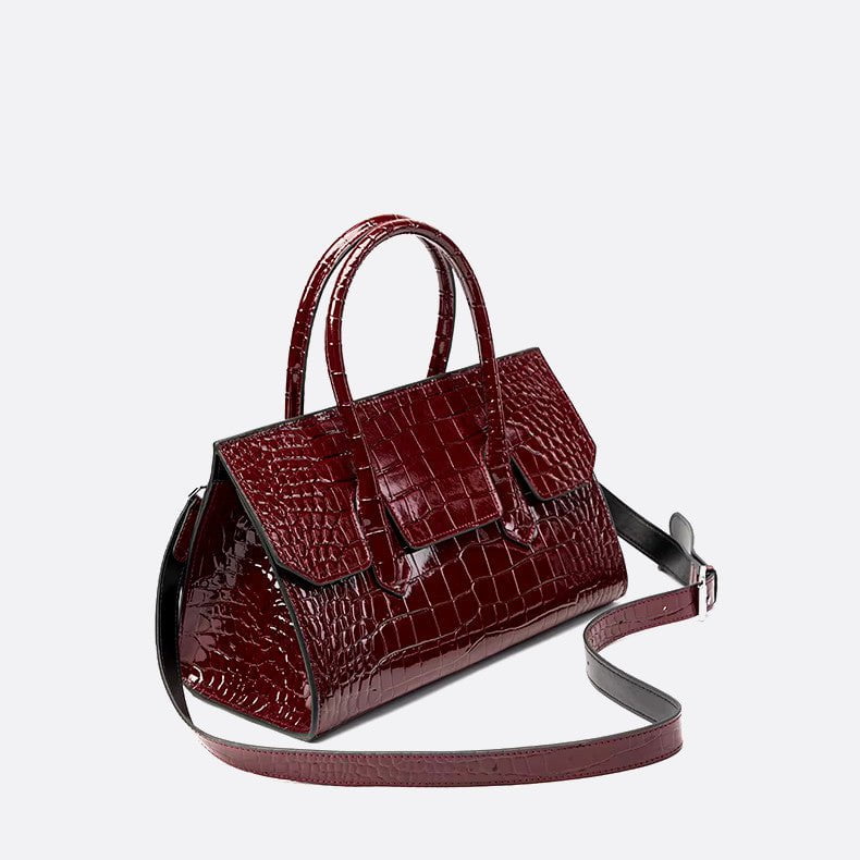 sac cuir effet croco 