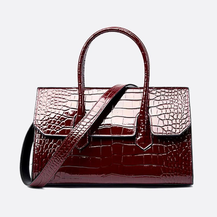 sac effet croco rouge