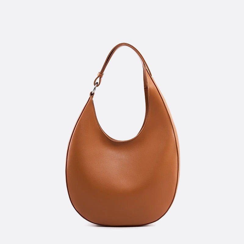 sac cuir demi lune camel