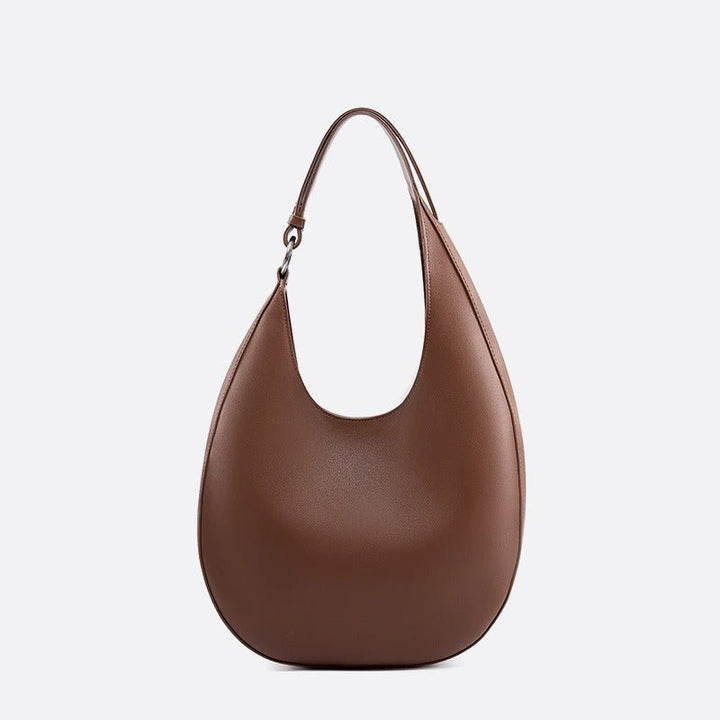 sac cuir demi lune marron