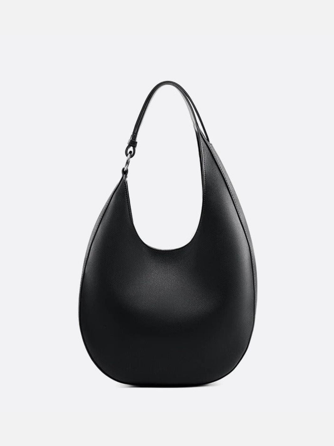 Sac cuir demi lune noir