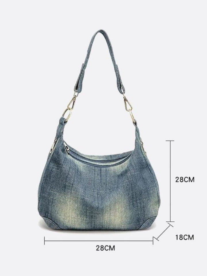 Denim shoulder bag