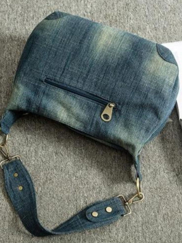 Denim shoulder bag