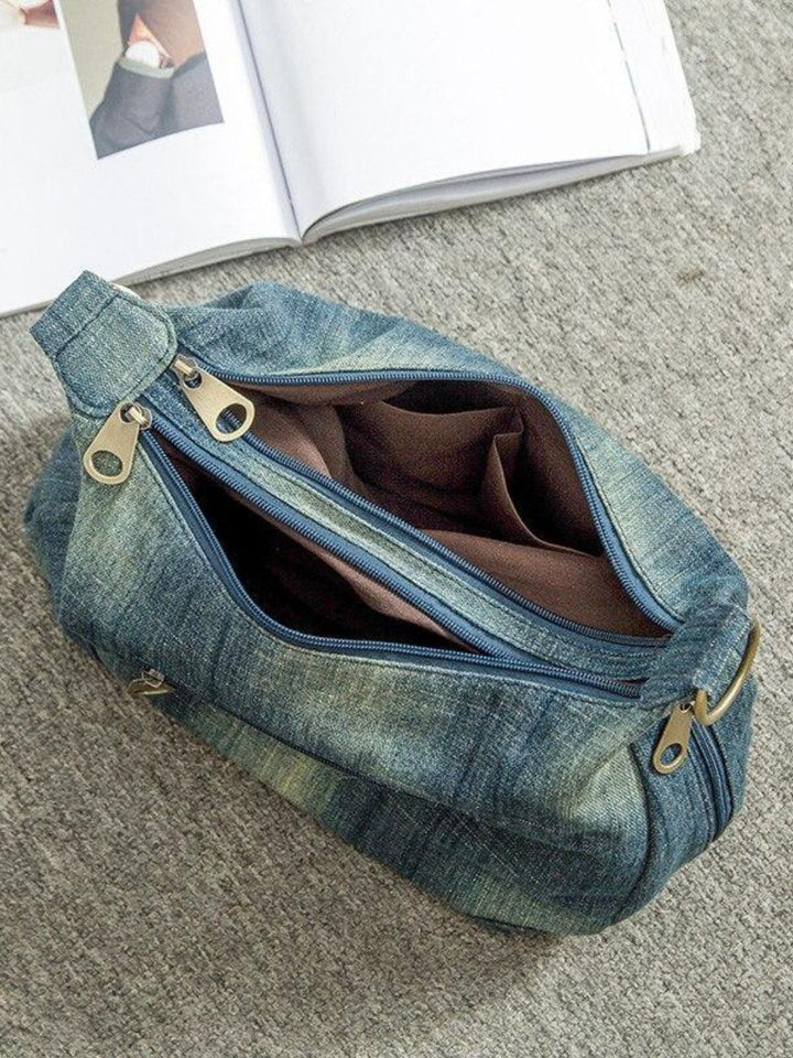 Denim shoulder bag