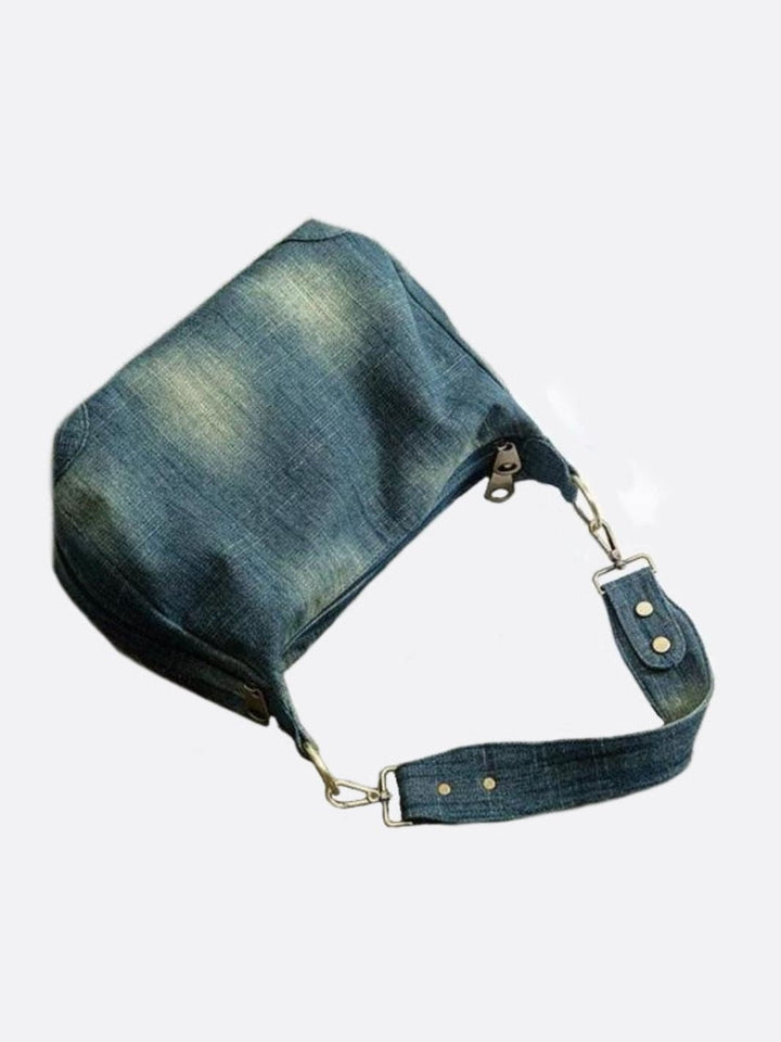 Denim shoulder bag