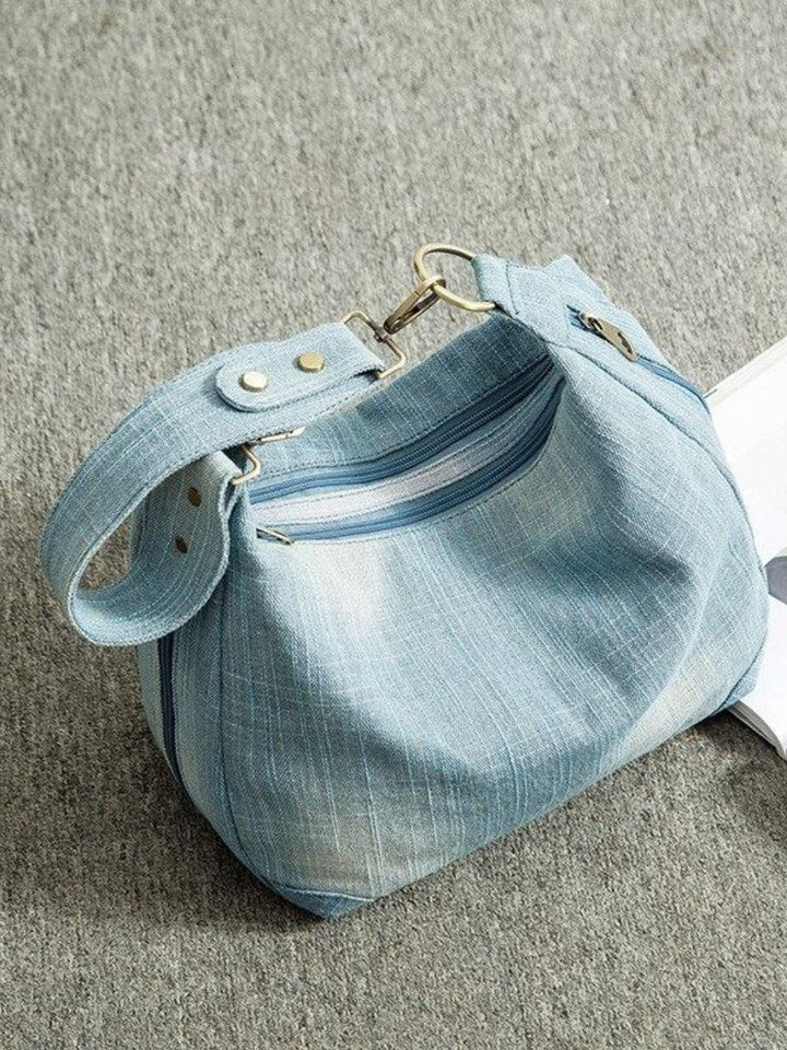 Sac denim bleu ciel