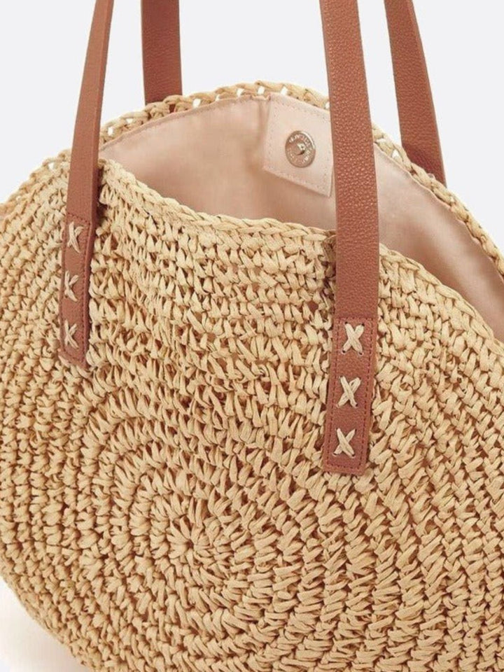 Straw shoulder bag