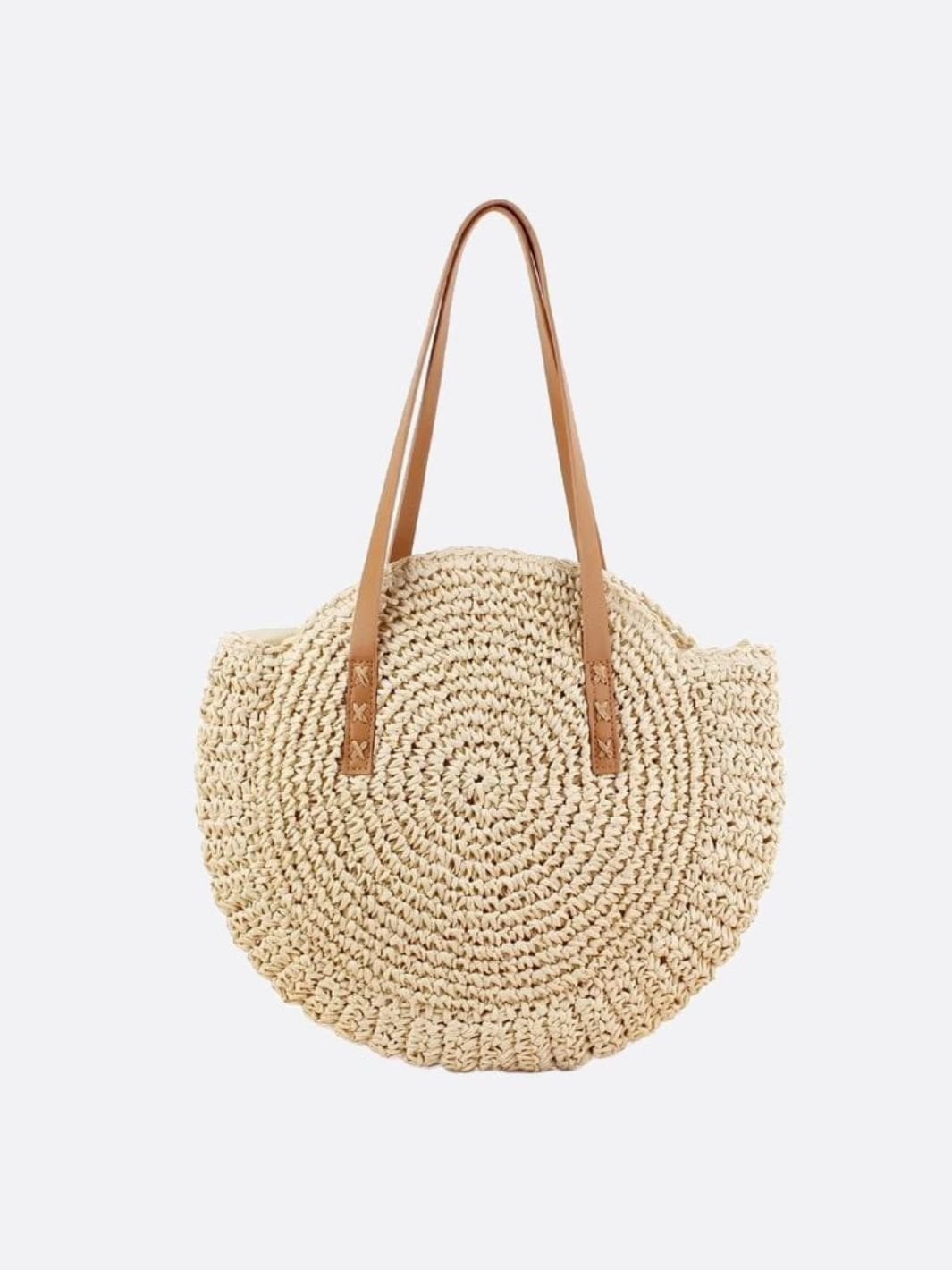 Sac paille beige