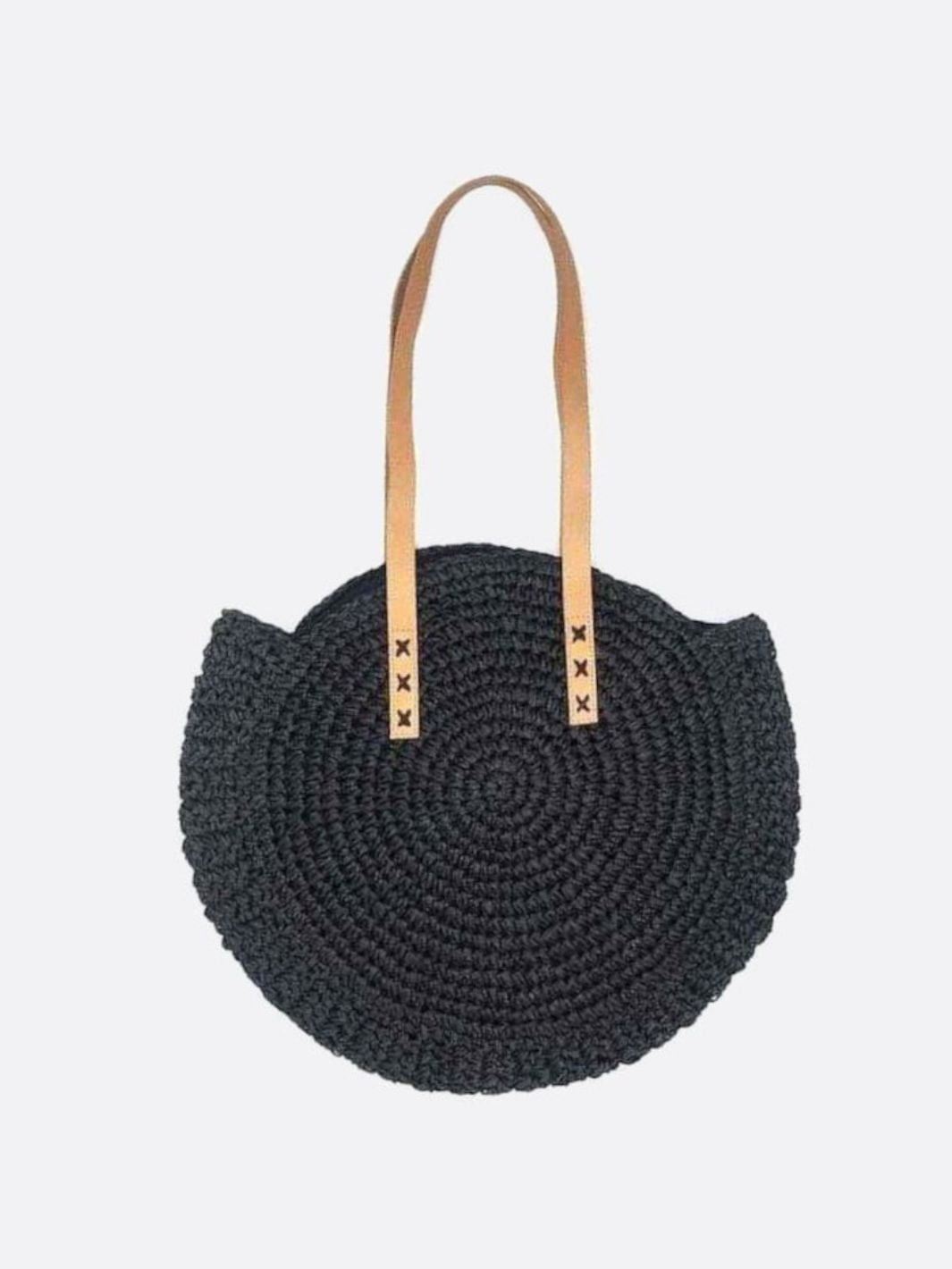 Sac paille noir