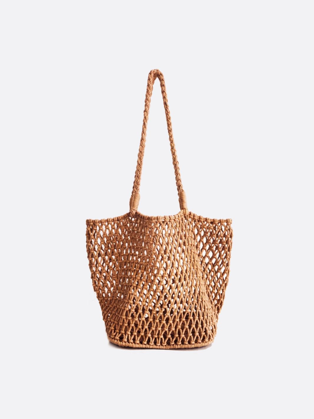 Sac filet crochet beige