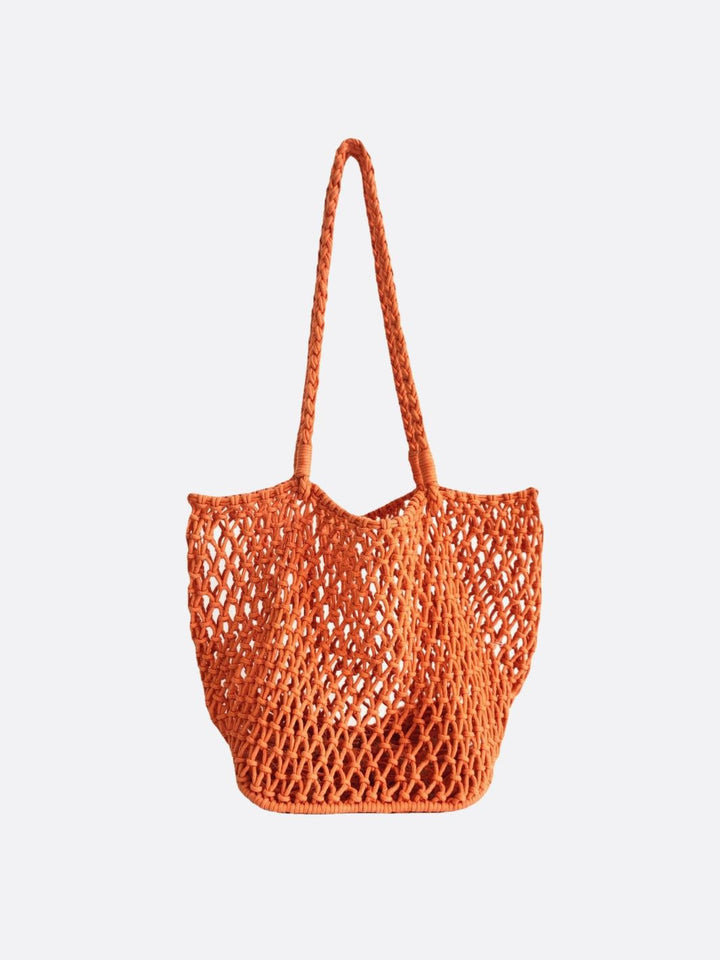 Sac filet crochet orange