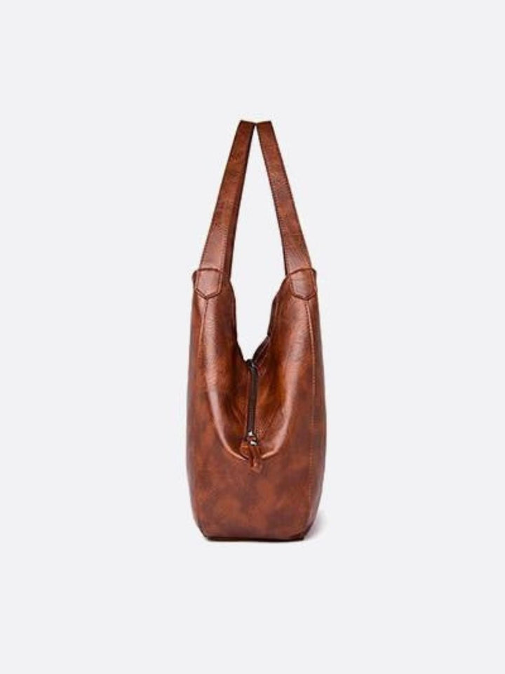 Leather tote bag