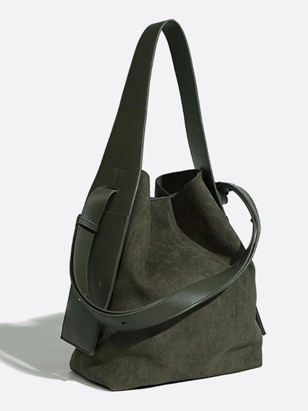 Sac fourre-tout daim vert foncé