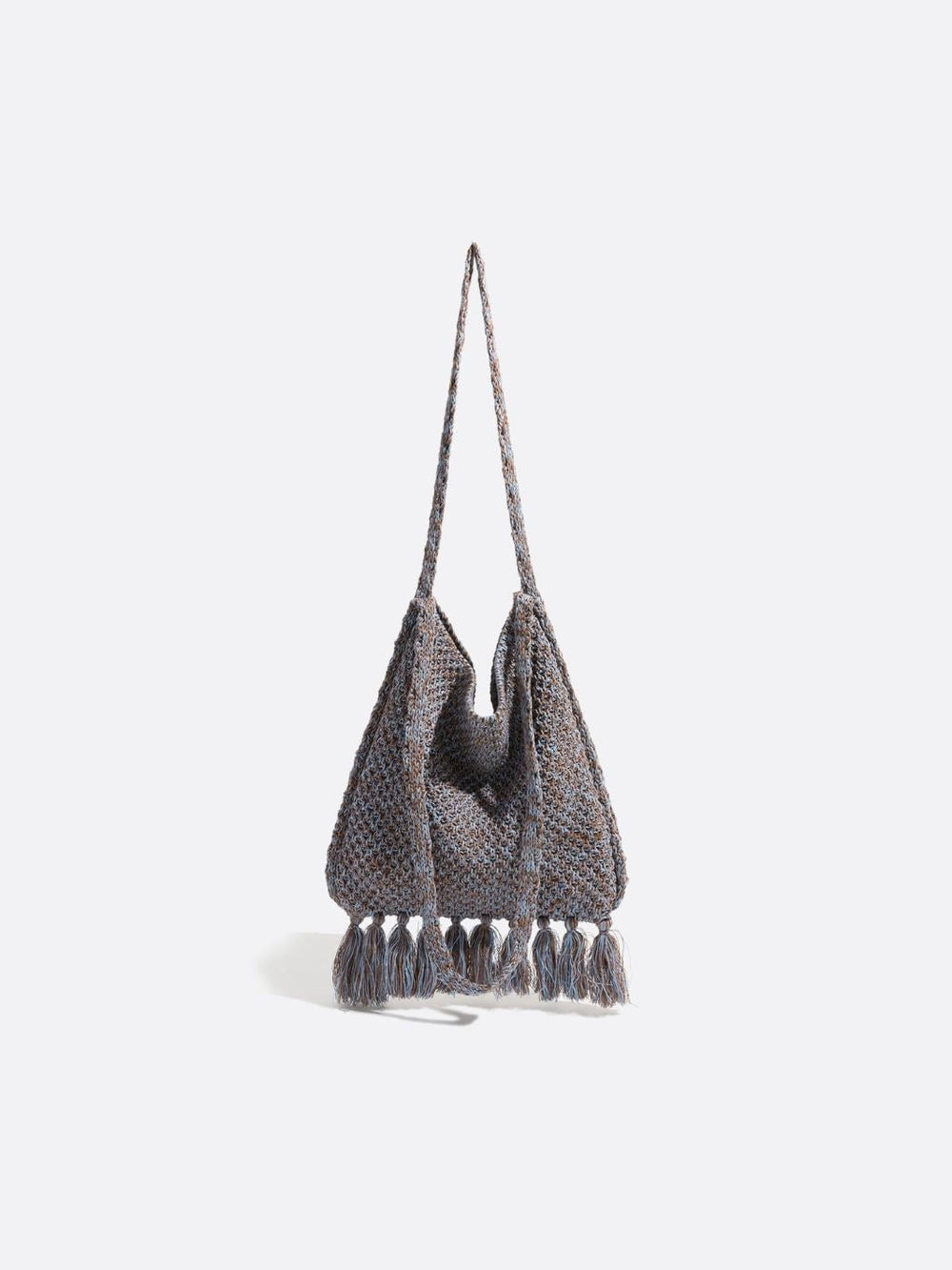 Sac fourre-tout gris crochet