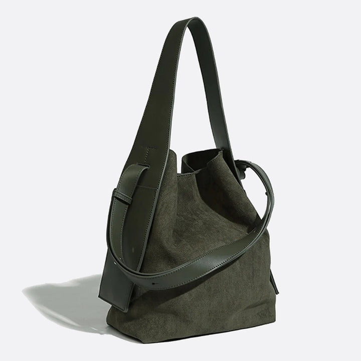 sac fourre tout en daim vert