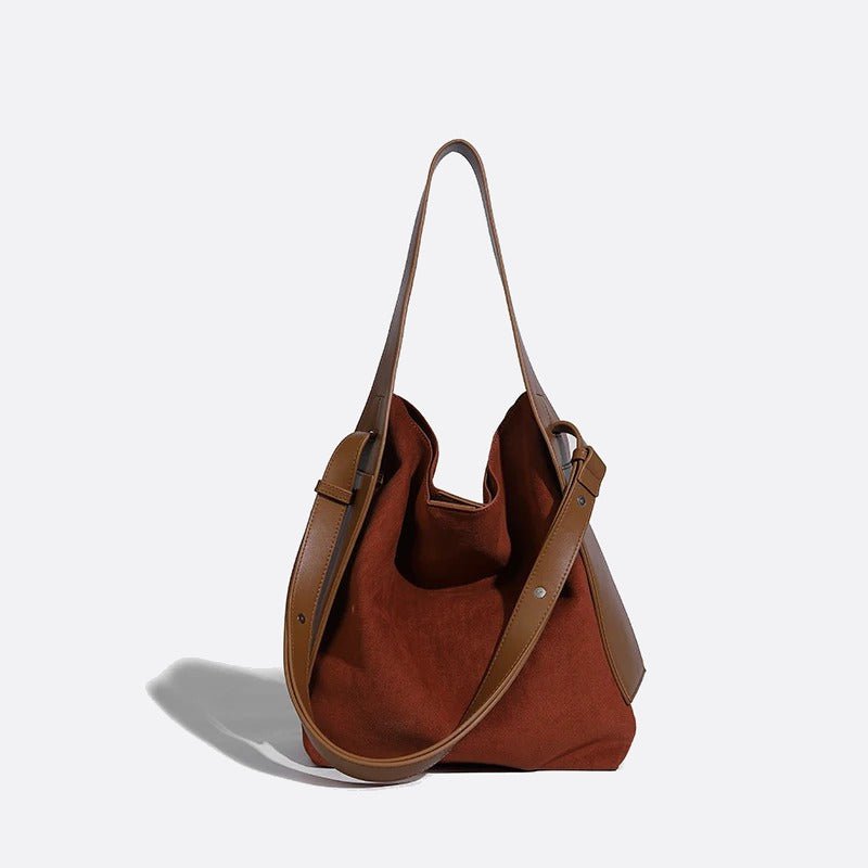 sac fourre tout en daim marron