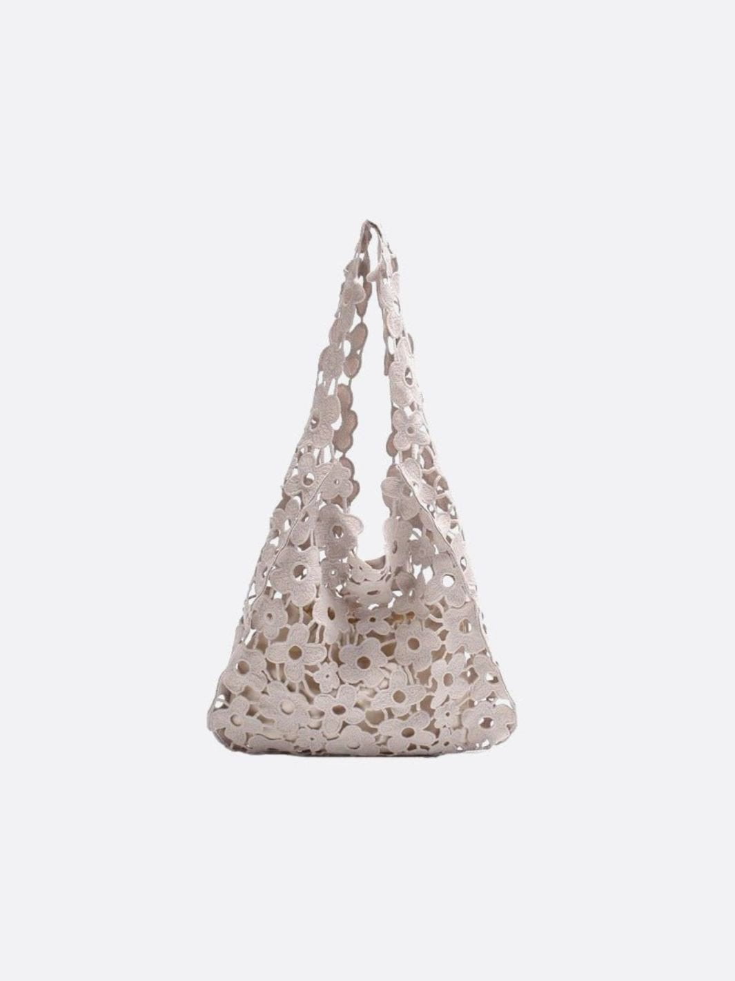 Sac fourre-tout fleuri blanc