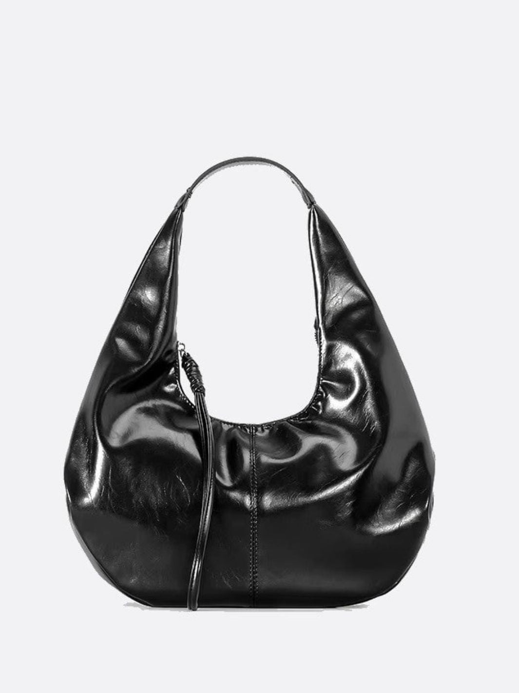 Sac hobo cuir souple noir