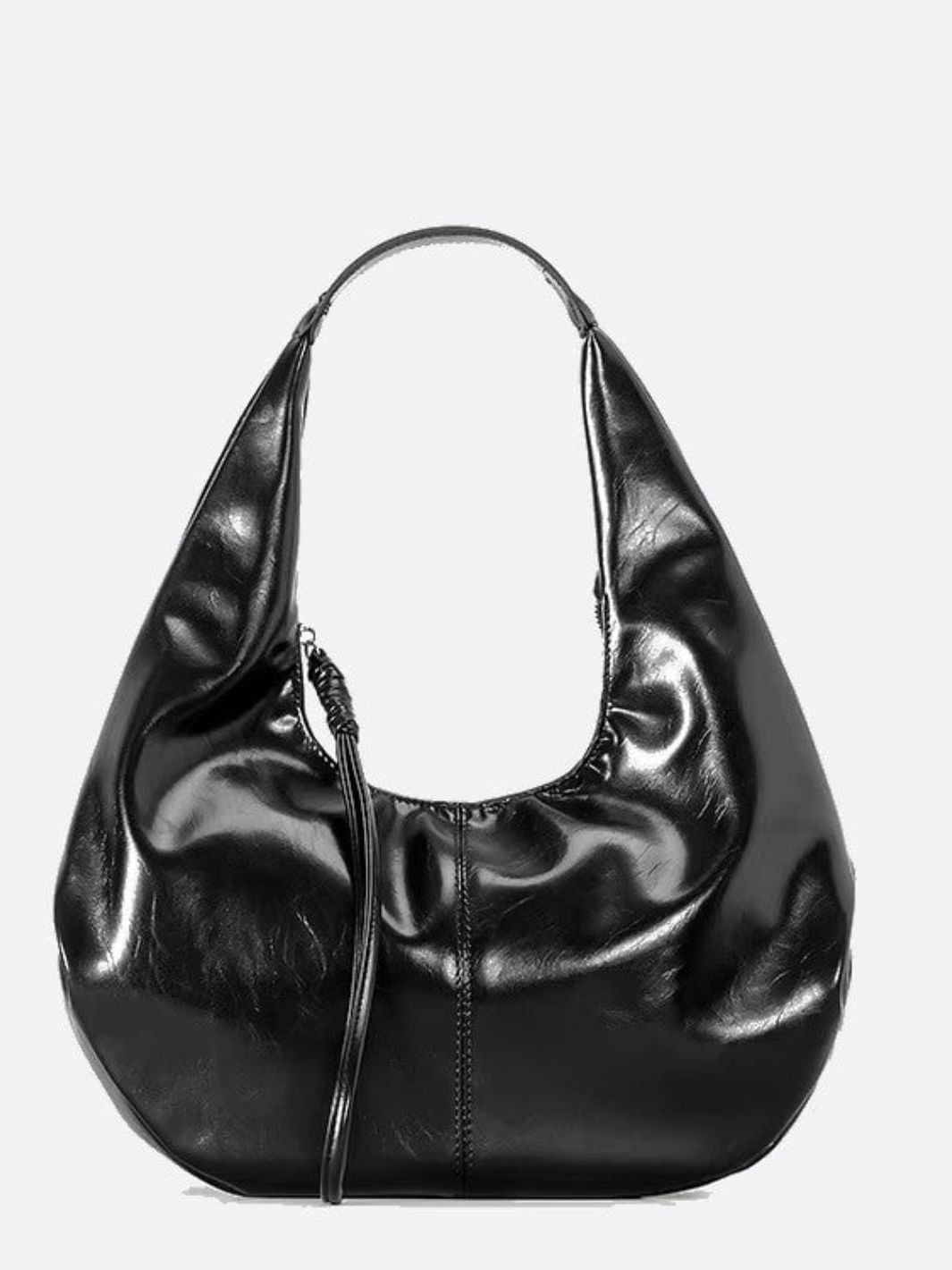 sac hobo en cuir souple noir