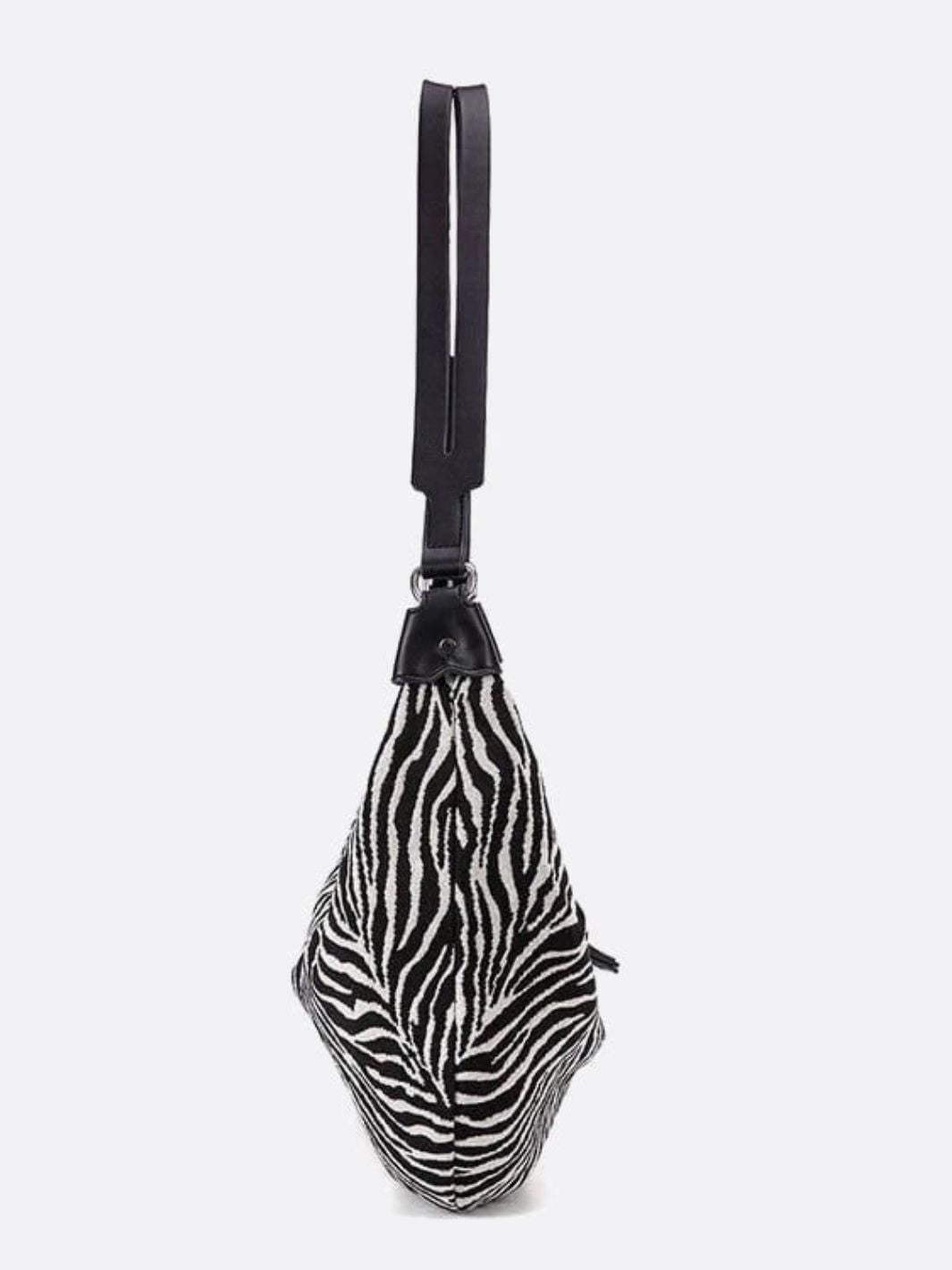 Zebra hobo bag