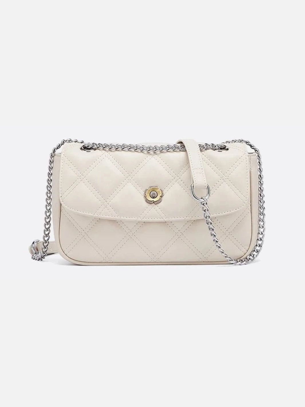 Sac matelassé cuir blanc