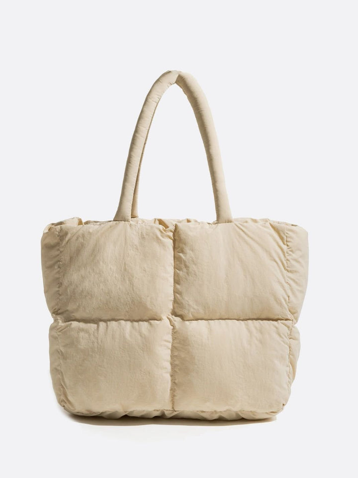 Sac matelassé nylon beige