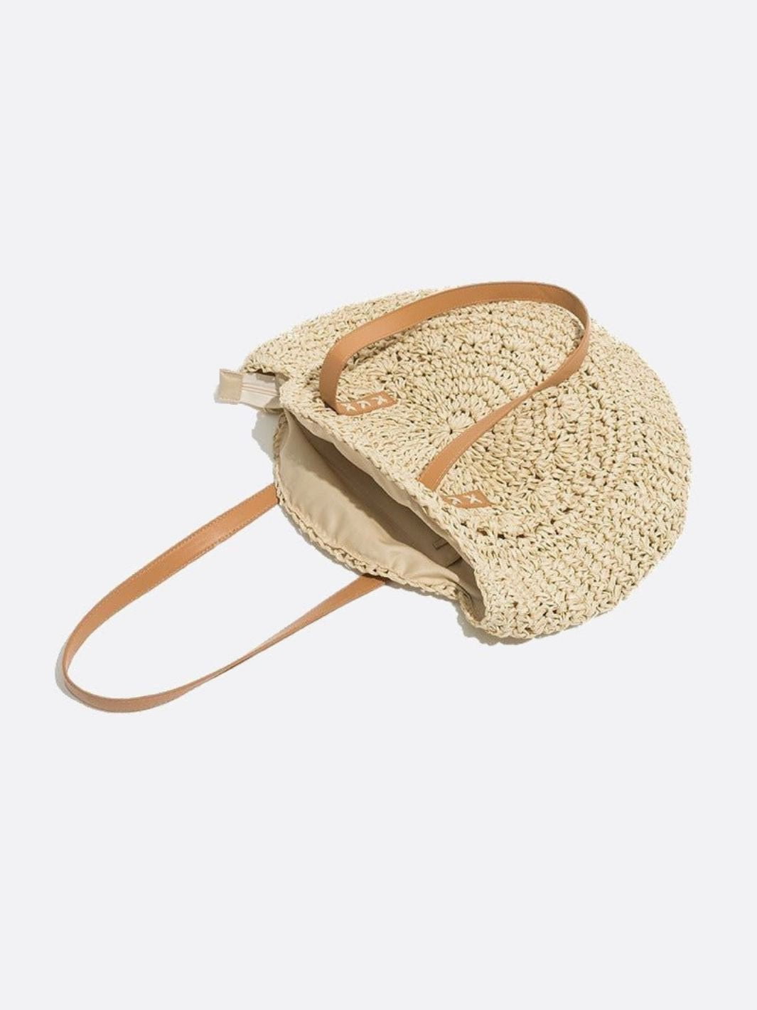 Straw and crochet bag