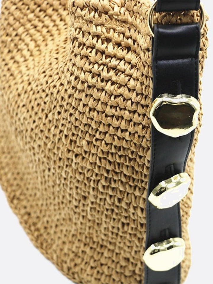 Straw shoulder bag