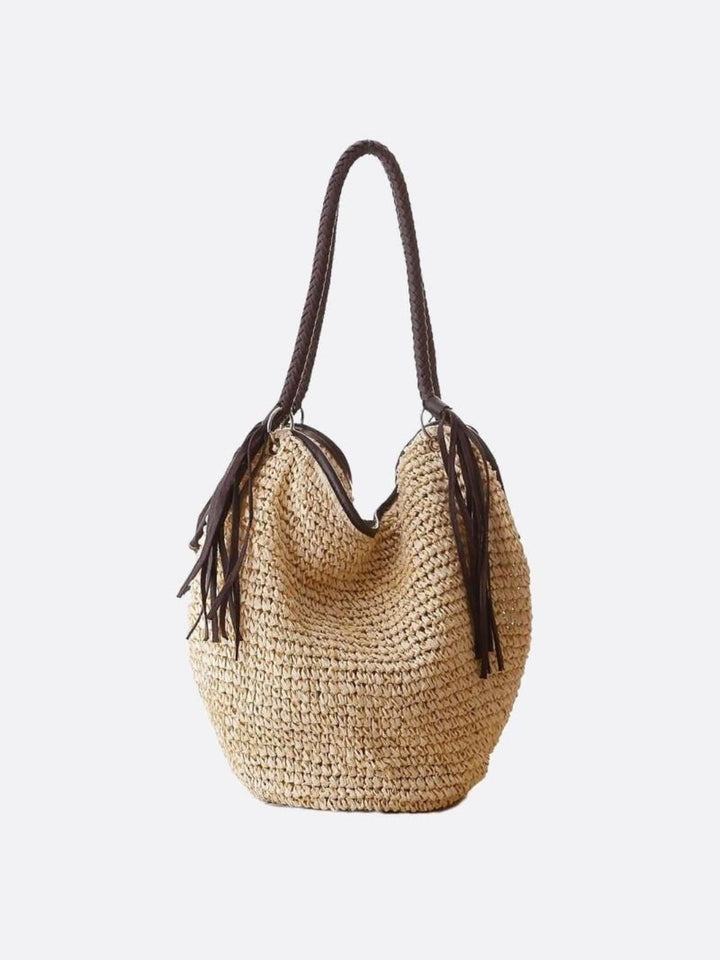 Sac paille beige