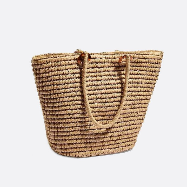 panier cabas paille tressée