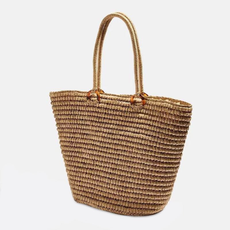 panier cabas paille femme été