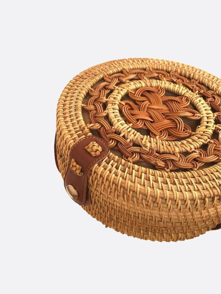 Woven rattan bag