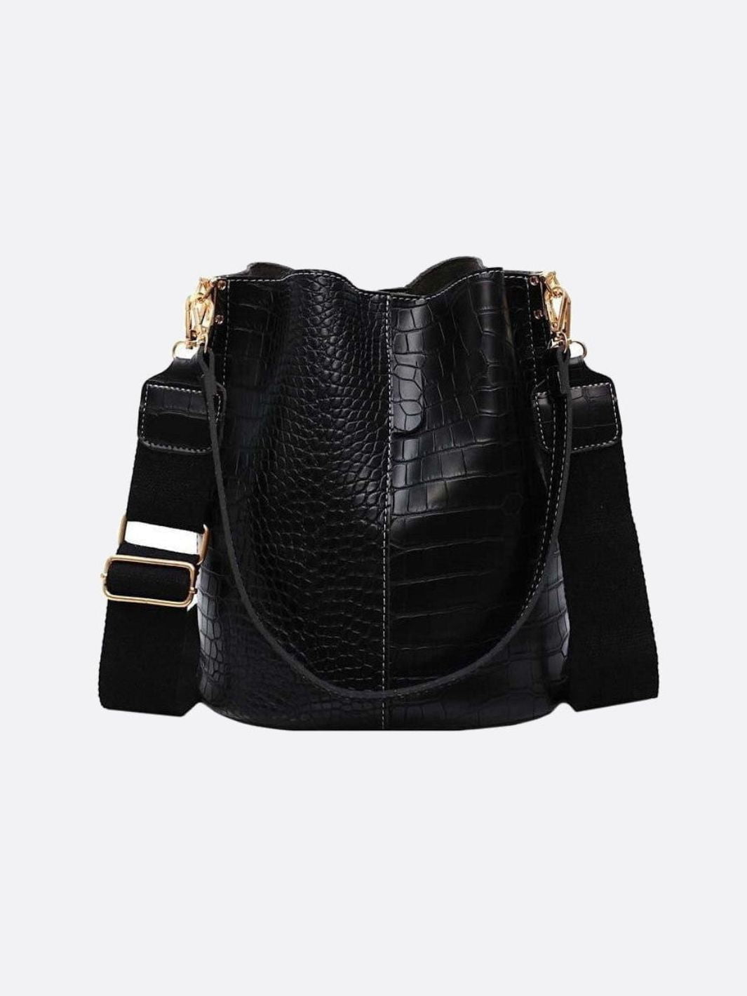 Sac seau croco noir