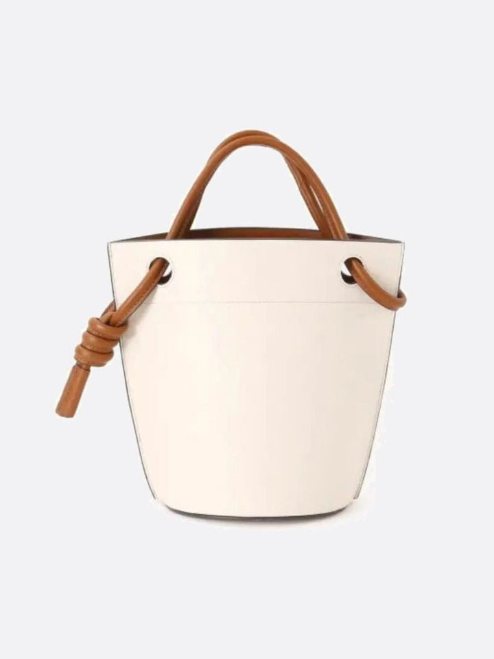 Sac seau cuir blanc