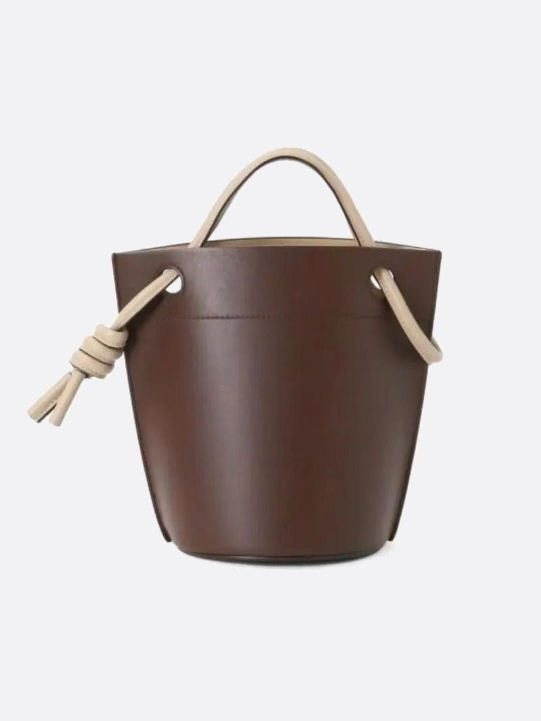 Sac seau cuir marron