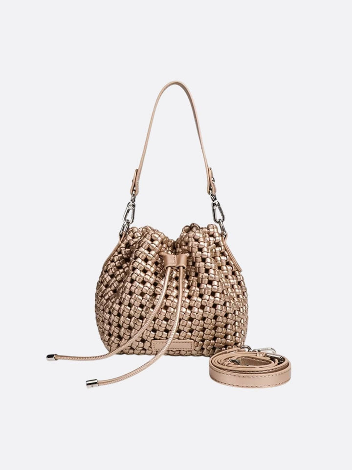 sac cuir tressé bandoulière