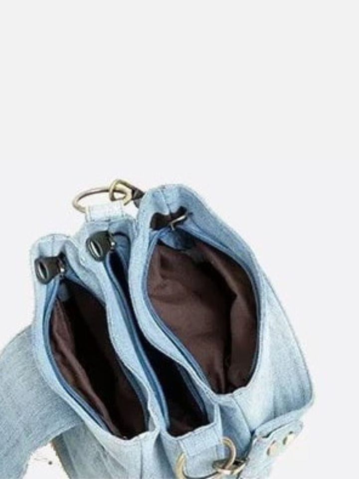 Denim bucket bag