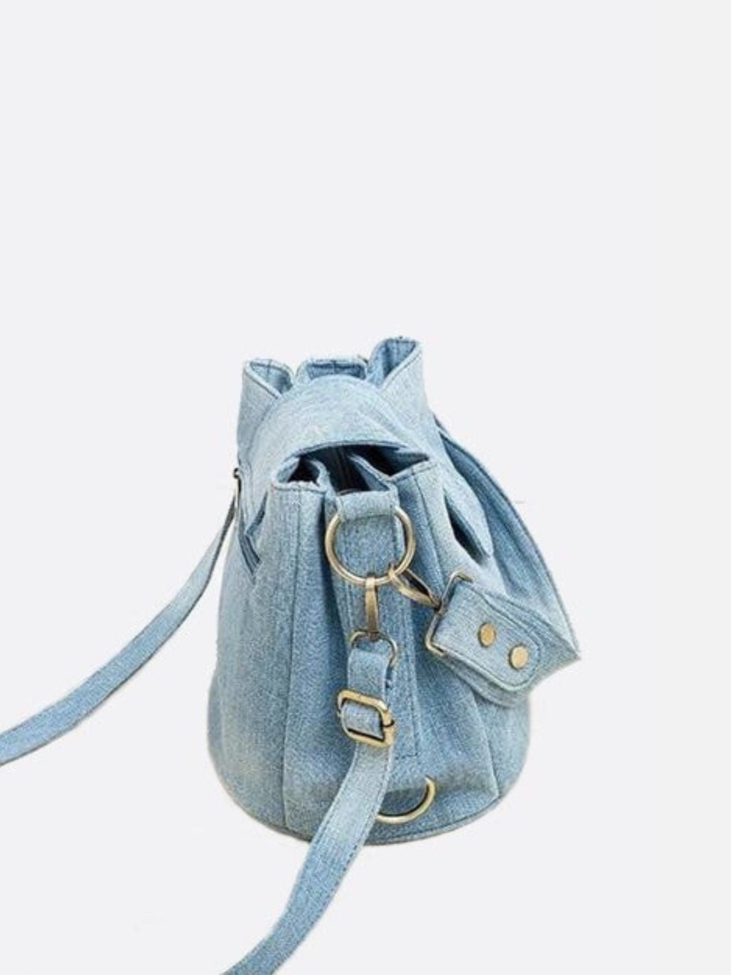 Denim bucket bag