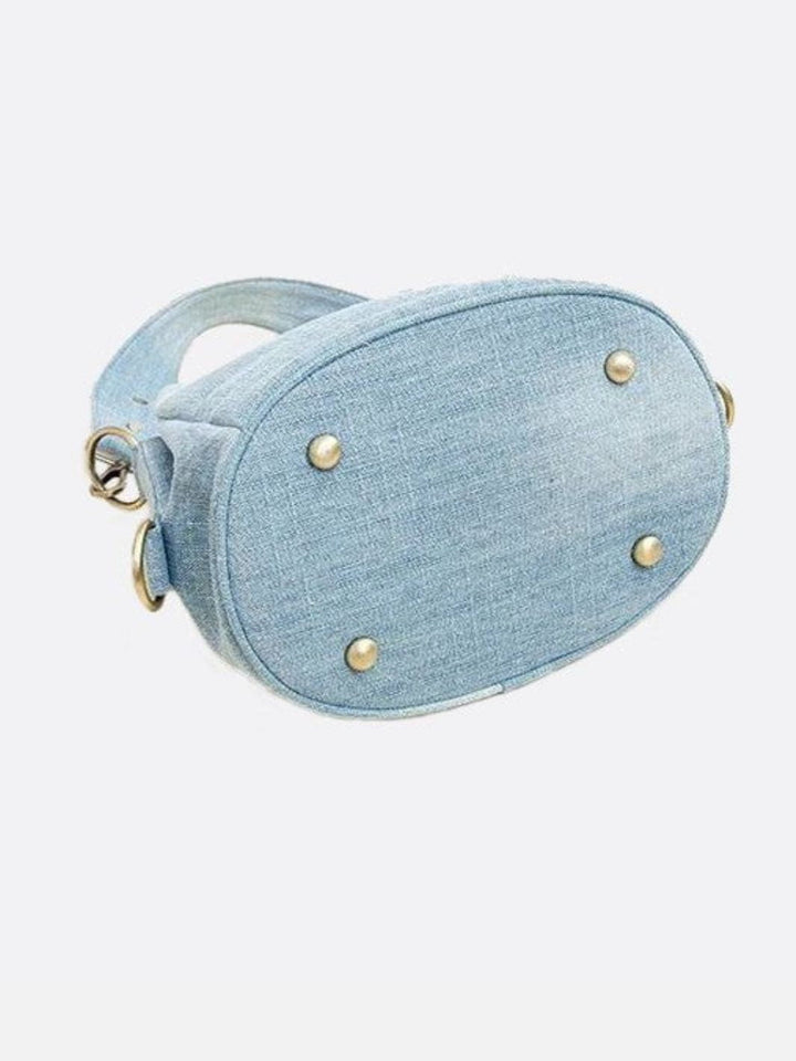 Denim bucket bag