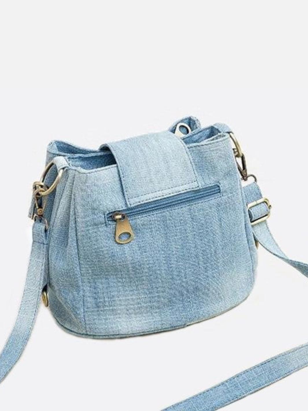 Denim bucket bag