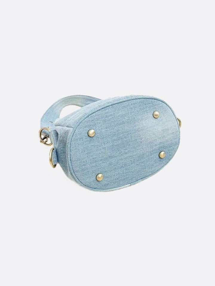 Denim bucket bag