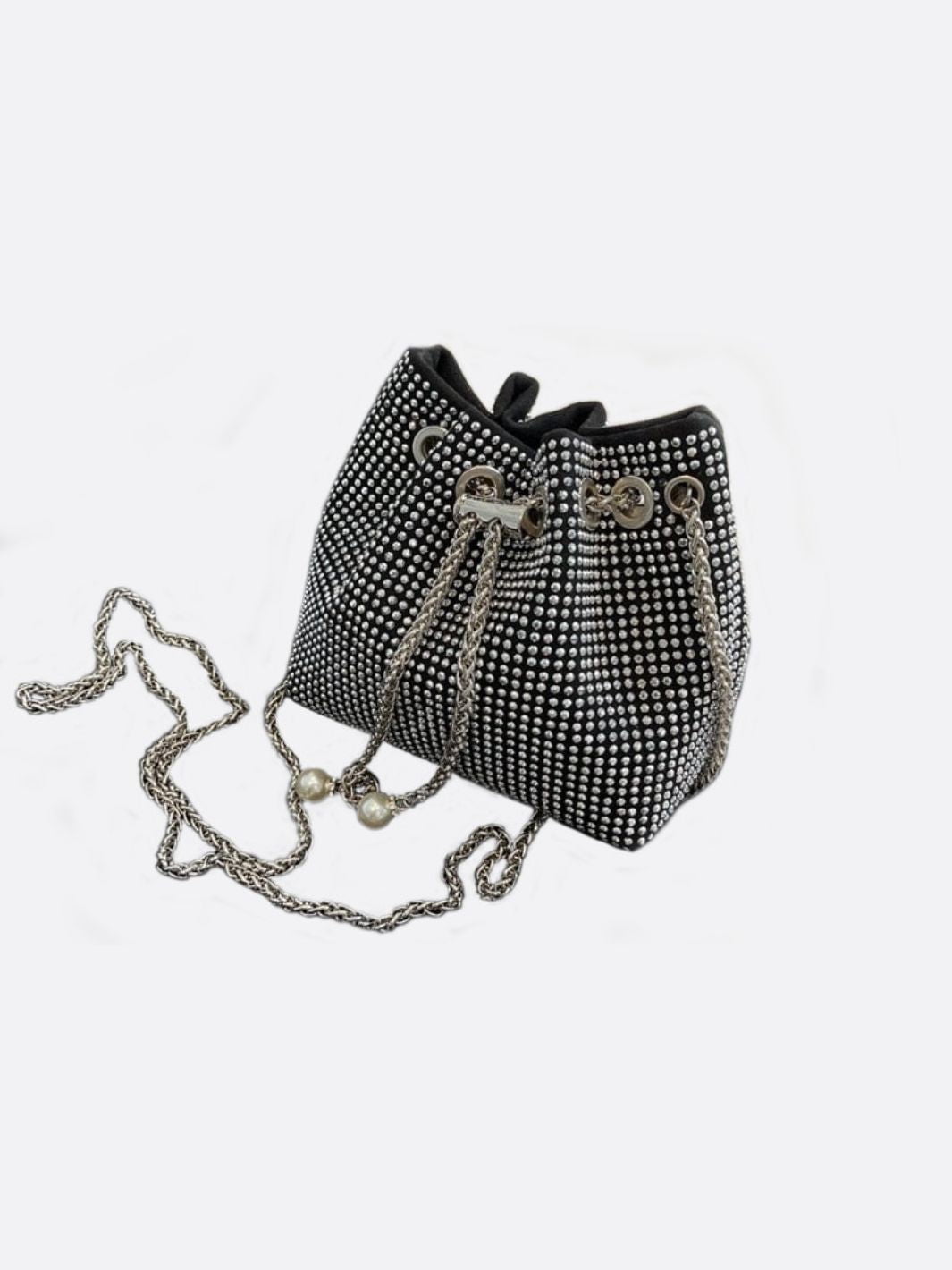 Rhinestone bucket bag