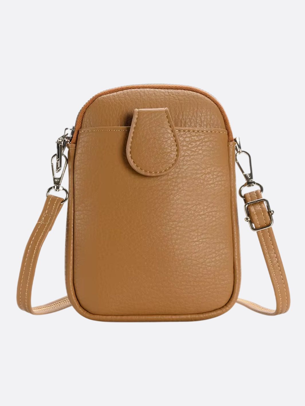 sac téléphone bandoulière camel