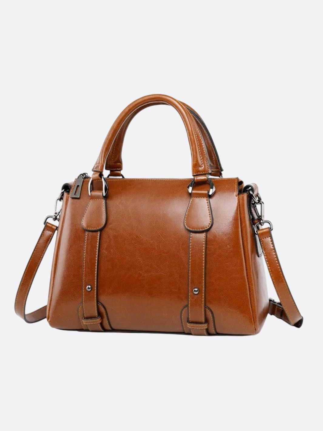 sac vintage cuir camel