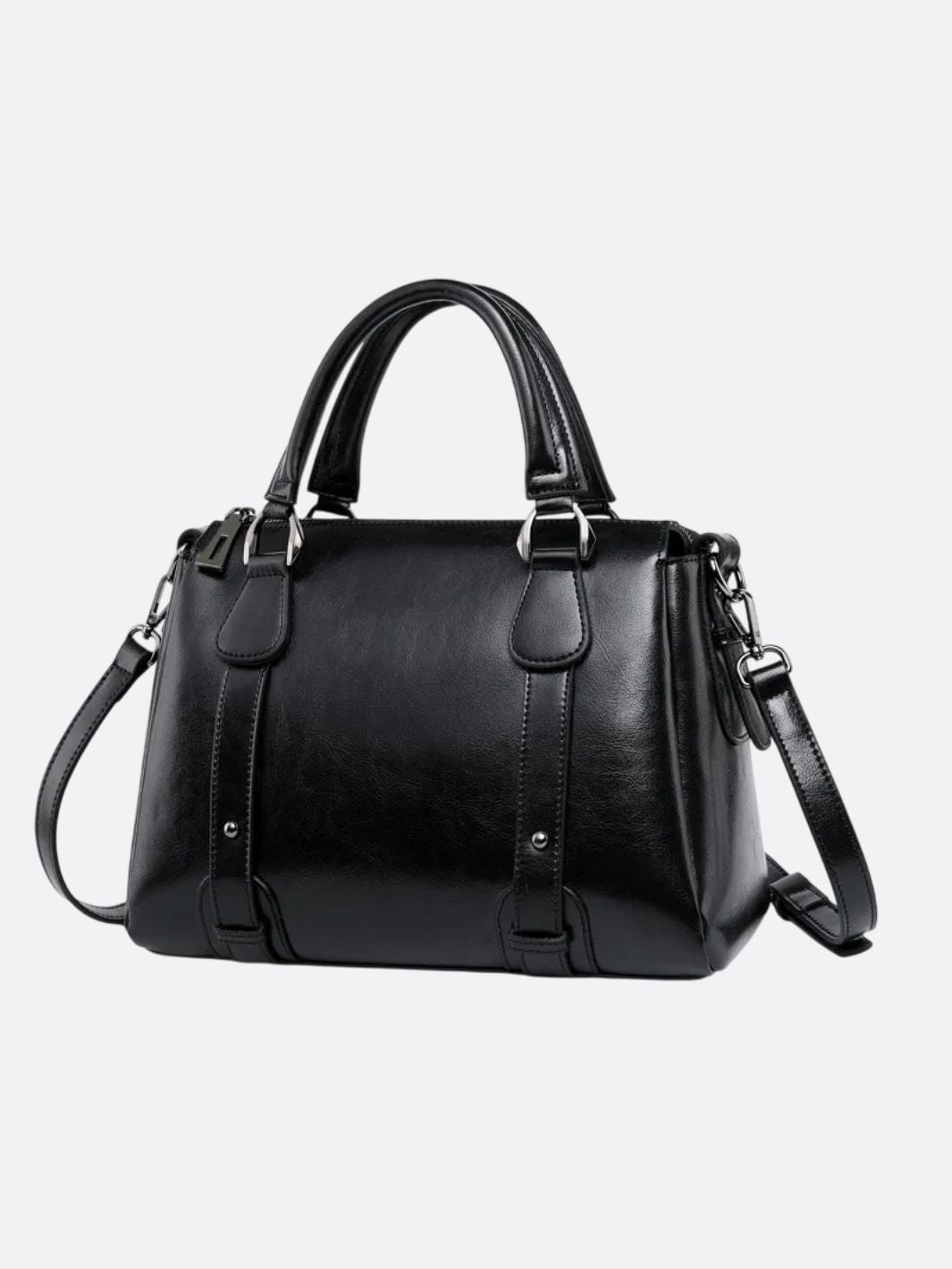 sac vintage cuir noir